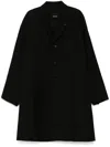 Songzio Meta Cocoon Coat In Black