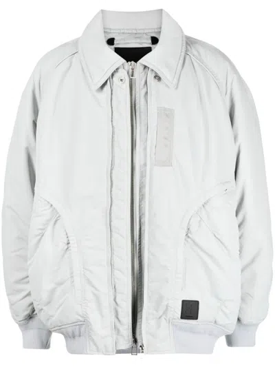 Songzio Meta Ma-1 Detachable-collar Jacket In Blue