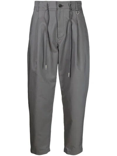 Songzio Mid-rise Pleated Trousers In Grey