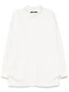 Songzio Asymmetric Draped Shirt In White