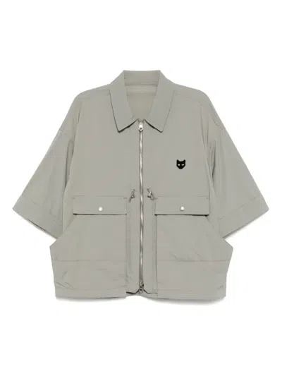 Songzio Multi Pocket Half Jumper Jacket In Gray