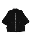 Songzio Multi Pocket Half Jumper Jacket In Black