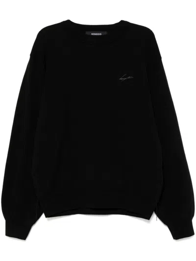 Songzio Night Thieves' Embroidered Sweater In Black