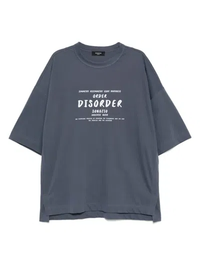 Songzio Order Disorder Dyed T-shirt In Gray