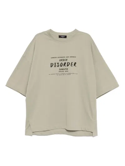 Songzio Order Disorder Dyed T-shirt In Gray