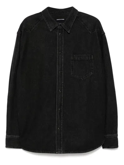 Songzio Origin Paris Denim Shirt In Black