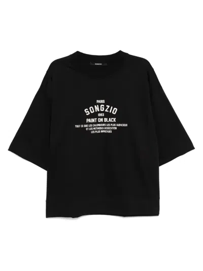 Songzio Paint On T-shirt In Black