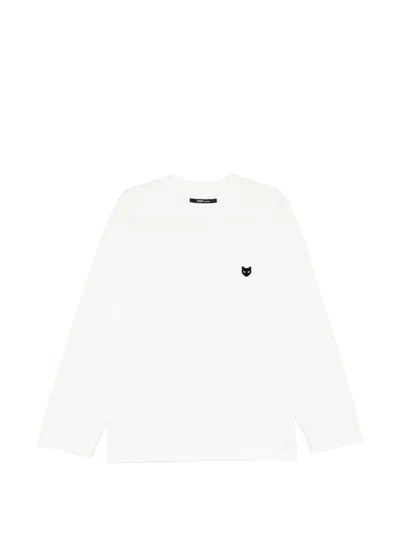 Songzio Panther-embroidered T-shirt In White