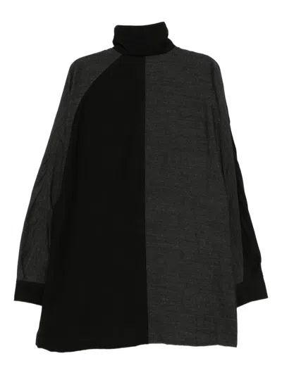 Songzio Patch-work Shirt In Black