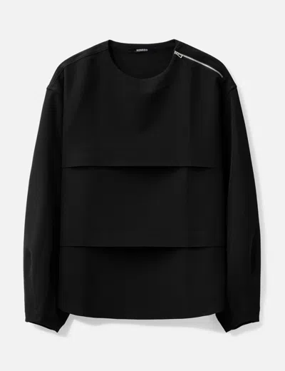 Songzio Plated Cocoon Long Sleeve In Black