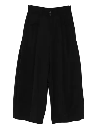 Songzio Pleat-detail Wide-leg Trousers In Black