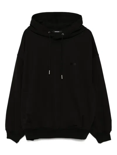 Songzio Poetry-embroidered Hoodie In Black
