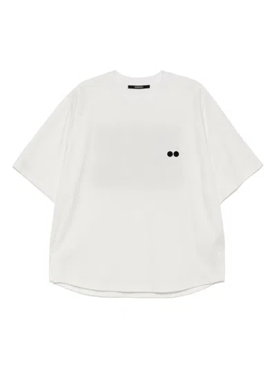 Songzio Poetry-embroidered T-shirt In White