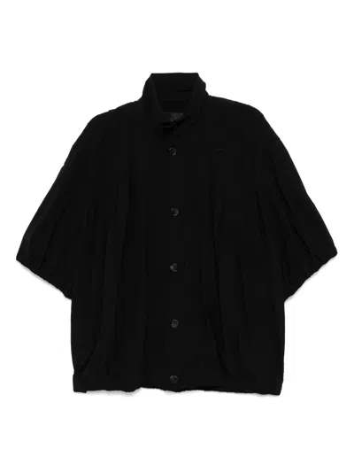 Songzio Polydart Half-sleeved Jacket In Black