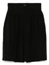 Songzio Polydart Wide-leg Shorts In Black