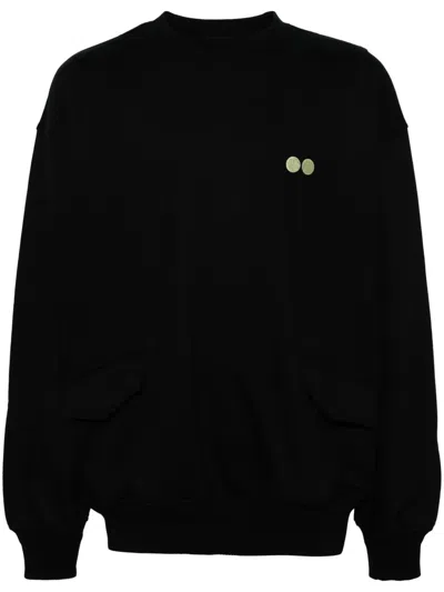 Songzio Rebel Painter Logo-print Cotton Sweatshirt In Black