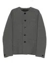 Songzio Round-neck Tweed Jacket In Gray