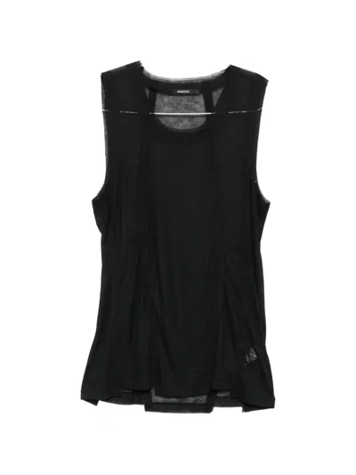 Songzio Scoop-neck Vest In Black