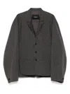 Songzio Signature Meta Cocoon Jacket In Grey