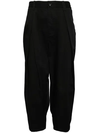 Songzio Straight-leg Cotton Trousers In Black