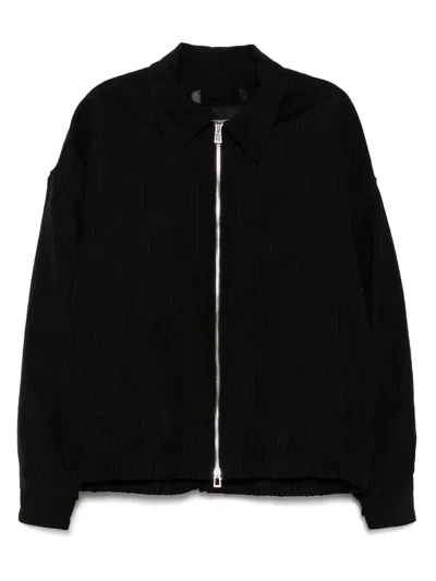 SONGZIO STRIPED COLLARED JACKET