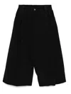 Songzio Structured Crop Wide Denim In Black