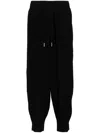 Songzio Underdart Knitted Tapered Trousers In Black