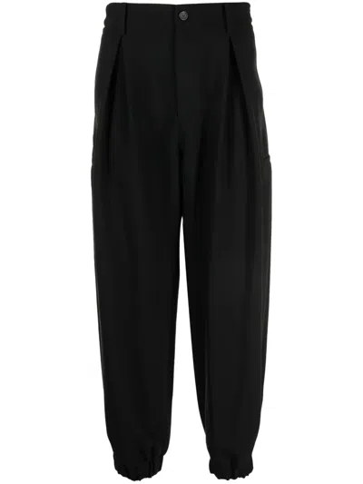 Songzio Volume Pleated Track Pants In Black