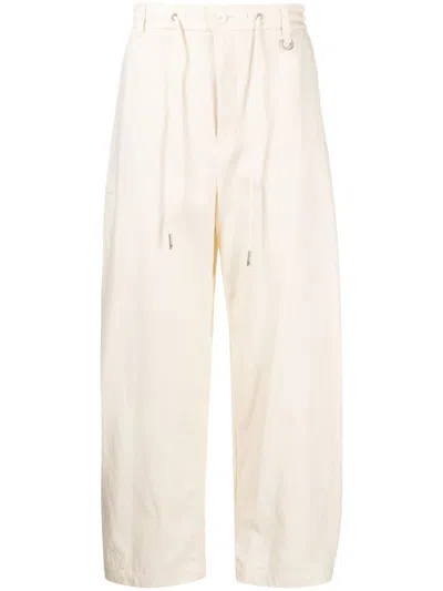 Songzio Wide-leg Cut Trousers In Neutrals