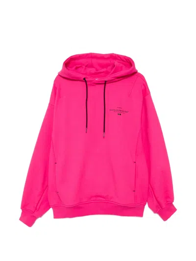 Songzio X Assc Logo-print Hoodie In Pink