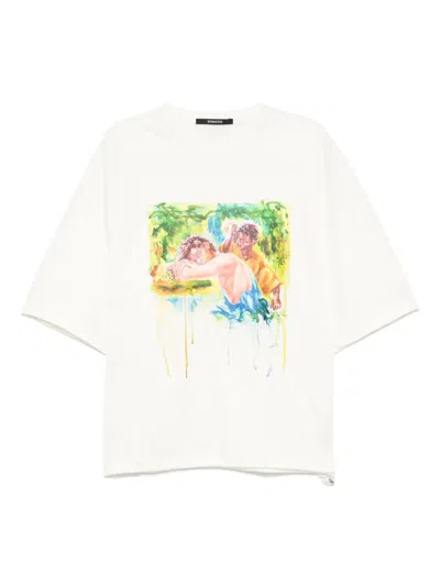 Songzio Youth Aquarelle Dolman T-shirt In White