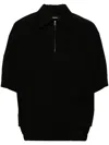 Songzio Zipped Collar Sweater In Black