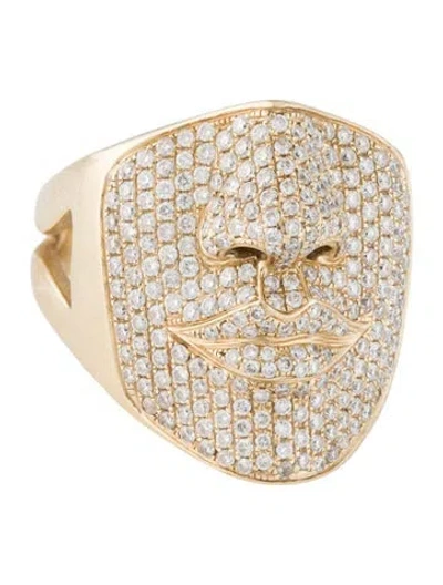 Pre-owned Sonia Bitton 14k 2.50ctw Diamond Face Cocktail Ring In Multi