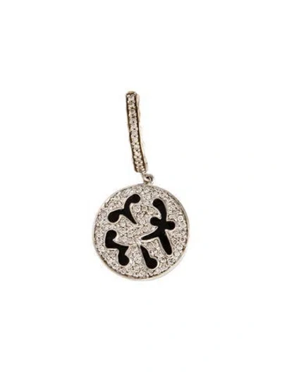 Pre-owned Sonia Bitton 14k Diamond & Onyx Pendant In Multicolor