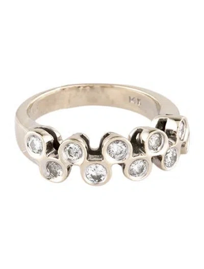 Pre-owned Sonia Bitton 14k Diamond Band Ring In Multicolor