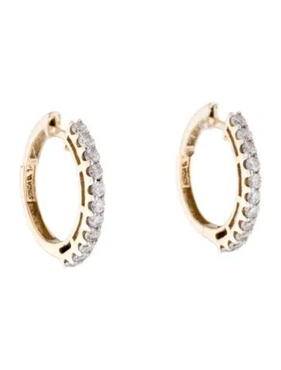 Pre-owned Sonia Bitton 14k Diamond Hoop Earrings In Multi