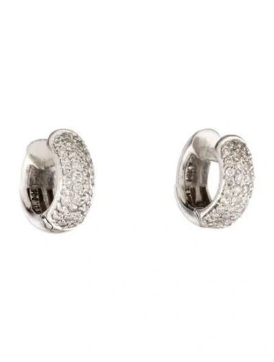 Pre-owned Sonia Bitton 14k Diamond Huggie Earrings In Multi