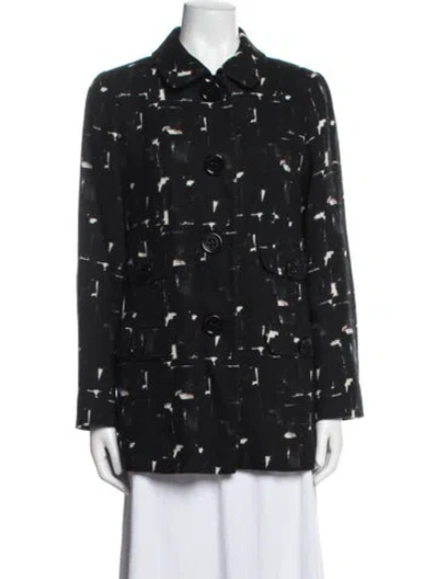 Pre-owned Sônia Bogner Virgin Wool Printed Evening Jacket In Black