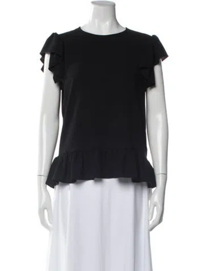 Pre-owned Sonia By Sonia Rykiel Crew Neck Short Sleeve Blouse In Black