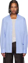 Sonia Carrasco Blue Cut Collar Shirt In Blue