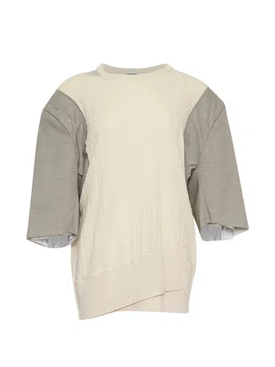 Sonia Carrasco Cable-knit Panelled Sweater In Neutral