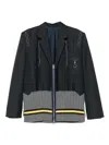 Sonia Carrasco Full-zip Panelled Wool Jacket In Multi