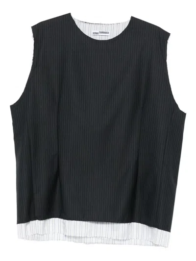 Sonia Carrasco Layered Tank Top In Black