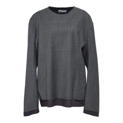 Sonia Carrasco Long Sleeves Tailored Tee Pins In Gray