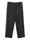Sonia Carrasco Pinstripe Seam-detail Trousers In Gray
