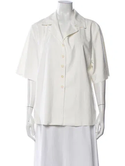 Pre-owned Sonia Carrasco Short Sleeve Top In White