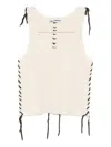 Sonia Carrasco Sleeveless Vest Top In Neutral