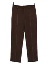 Sonia Carrasco Stitched Front Trousers In Brown