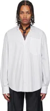 Sonia Carrasco White Cut Collar Shirt In White