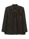 Sonia Carrasco Wool Blazer In Brown